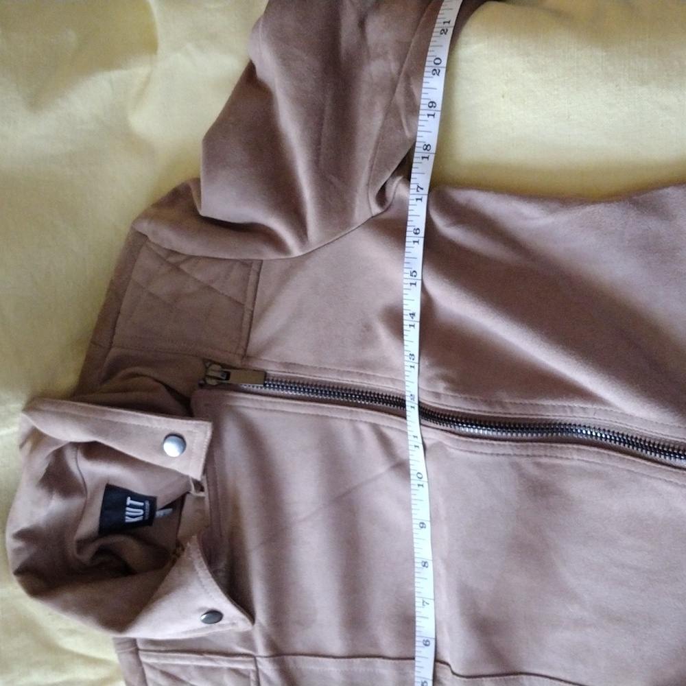 Kut from the Kloth beige faux suede biker jacket S - Picture 10 of 10